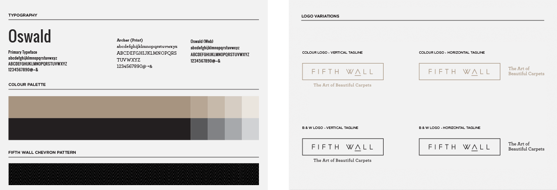 Fifth Wall Carpet & Rugs branding & identity design 2