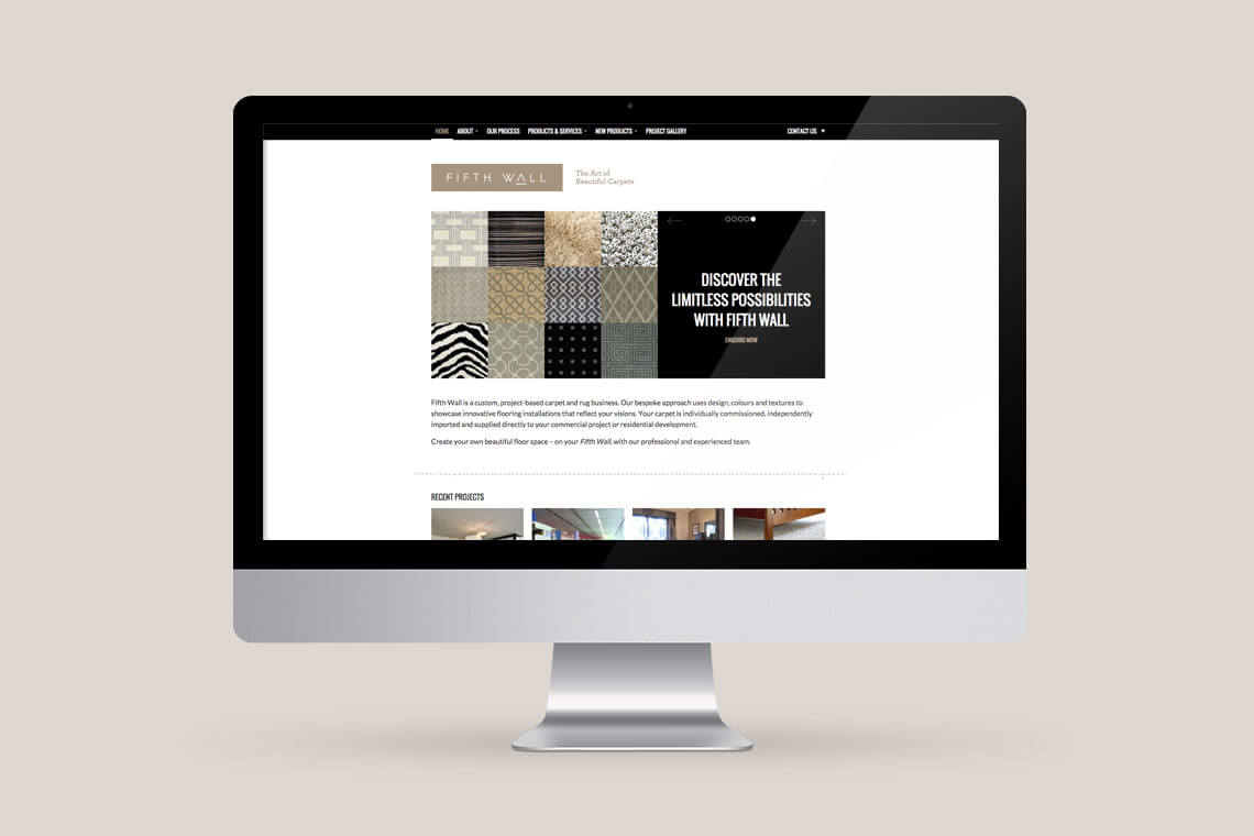 Fifth Wall Carpet & Rugs website - desktop