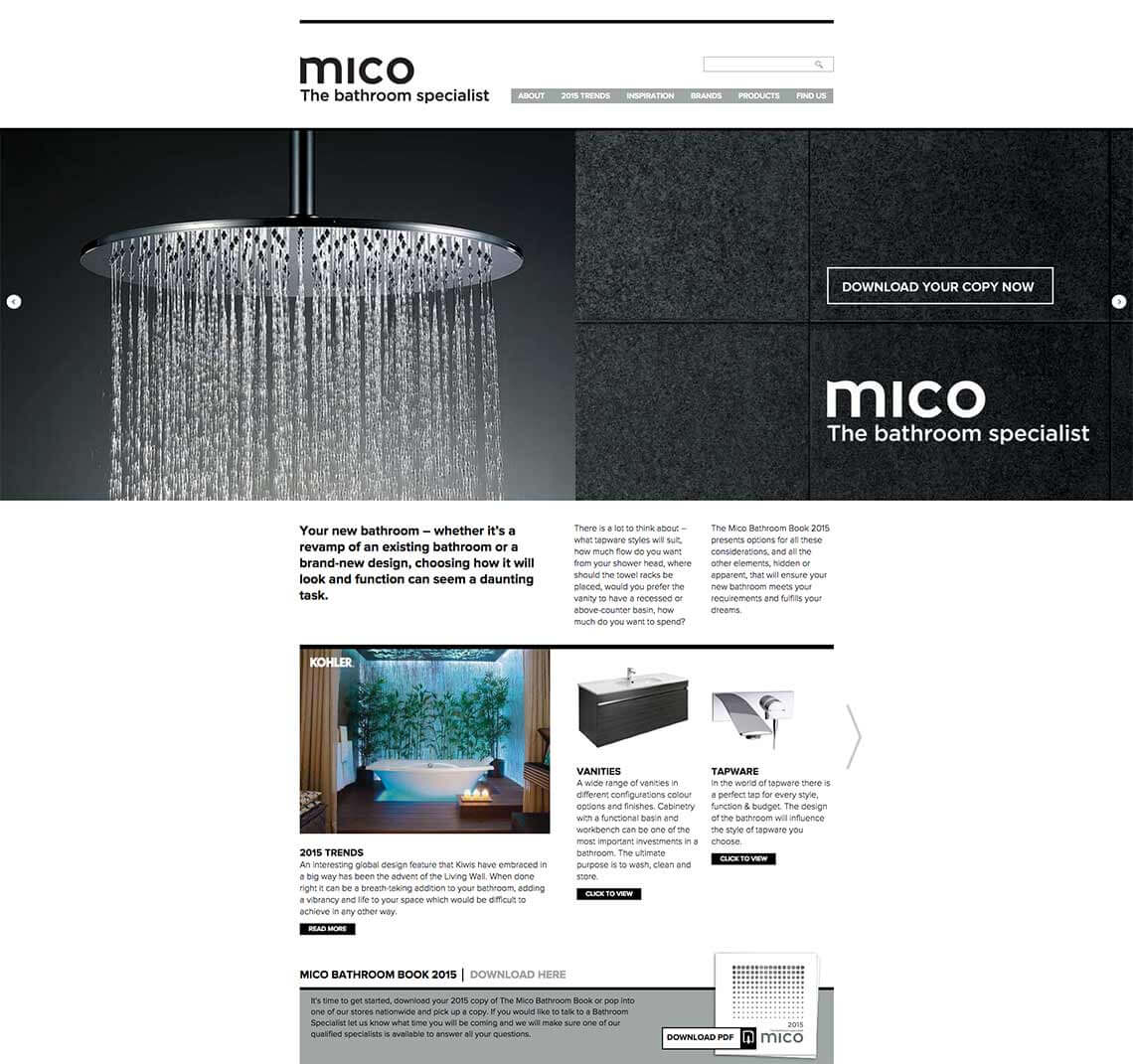 Mico Bathrooms Ecommerce website 3