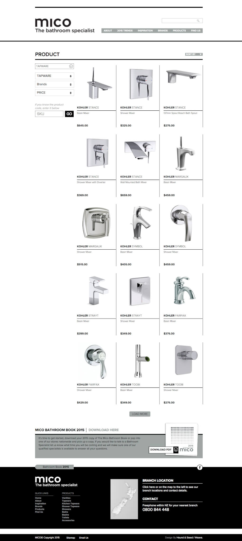Mico Bathrooms Ecommerce Product Catalogue